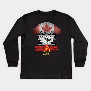 Canadian Grown With Angolan Roots - Gift for Angolan With Roots From Angola Kids Long Sleeve T-Shirt